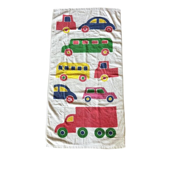 1970s Marimekko Bo Boo cars and trucks towel set bath and hand - Picture 4 of 9